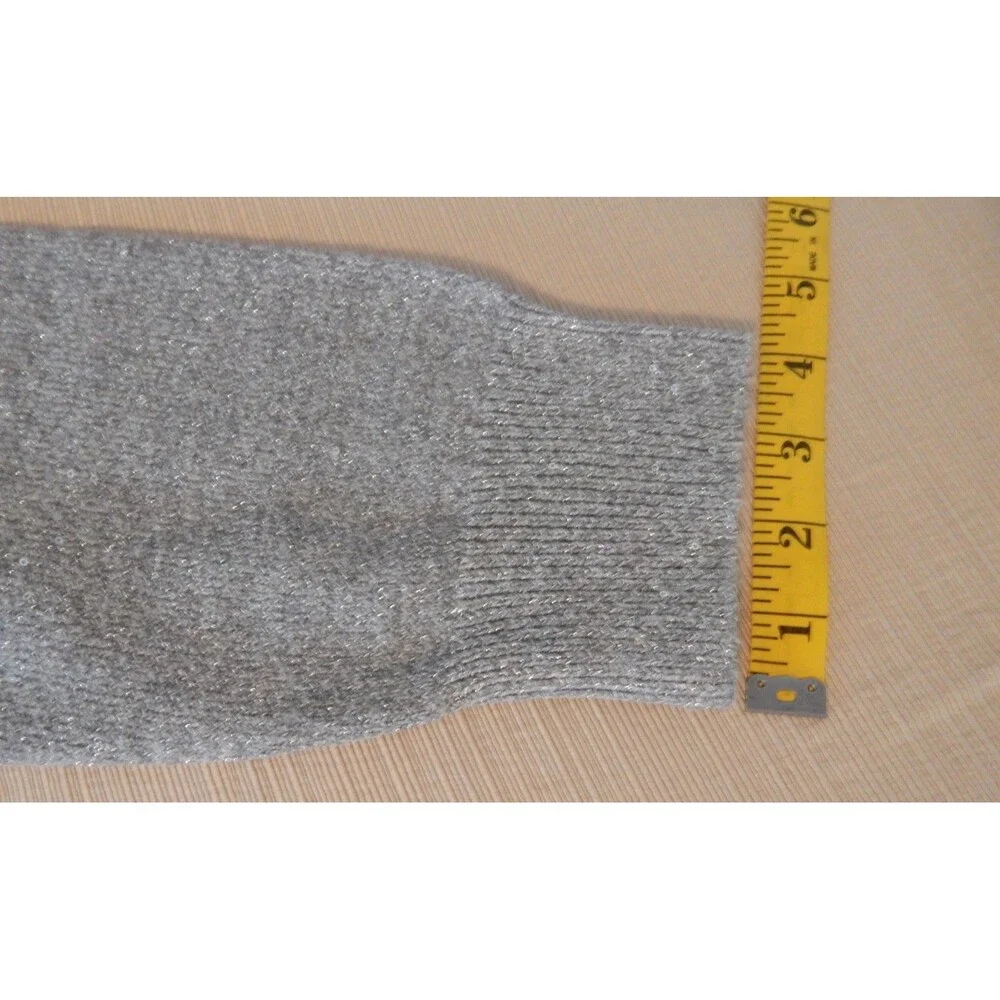 Women's Time And Tru V Neck Sequin Sweater GRAY Pullover Size XL (16-18) NWT - Picture 16 of 16